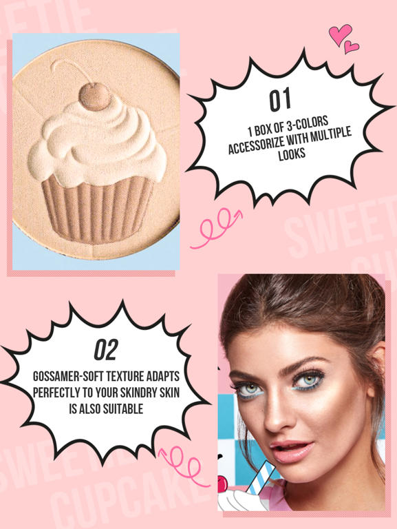Sweetie Cupcake Trio Evidenziatore
