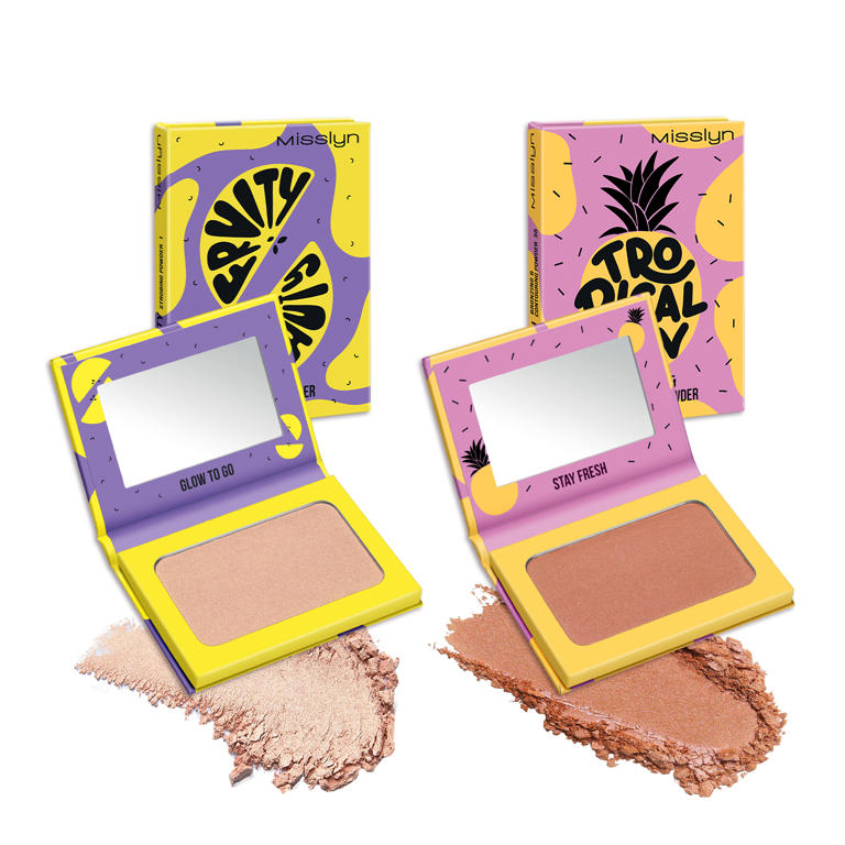 FRUITY BEAUTY STROBING POWDER & TROPICAL TAN BRONZING AND CONTOURING POWDER SET