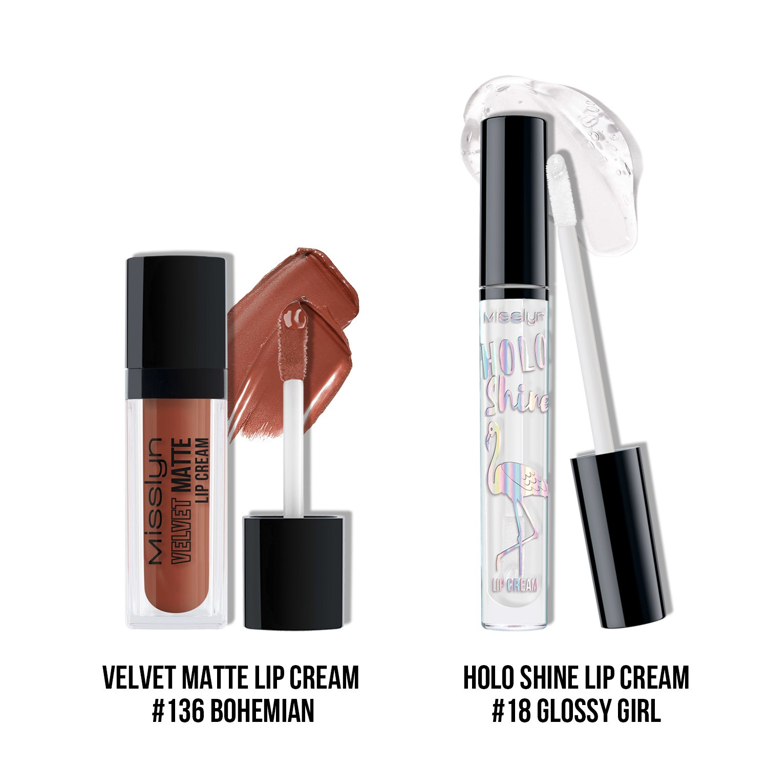 HOLO SHINE LIP CREAM & VELVET MATTE LIP CREAM SET