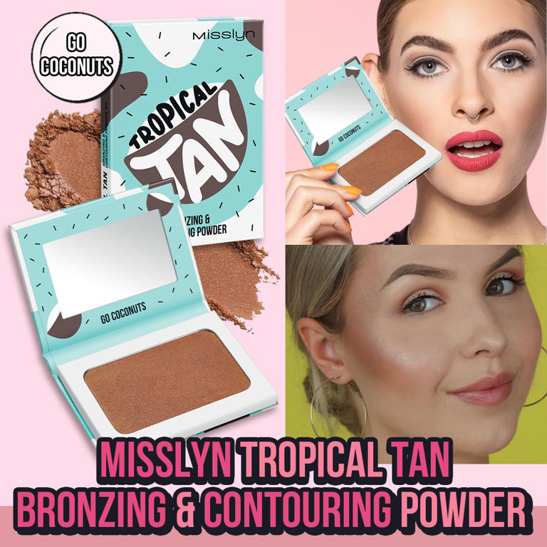 FRUITY BEAUTY STROBING POWDER & TROPICAL TAN BRONZING AND CONTOURING POWDER & POWDER BLUSH SET