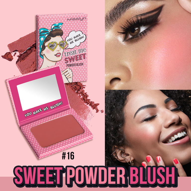 treat me SWEET POWDER BLUSH & PRETTY MERMAID RAINBOW HIGHLIGHTER & BEACH PLEASE! BRONZING & CONTOURING POWDER SET