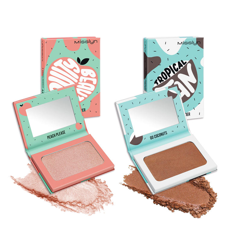 FRUITY BEAUTY STROBING POWDER & TROPICAL TAN BRONZING AND CONTOURING POWDER SET