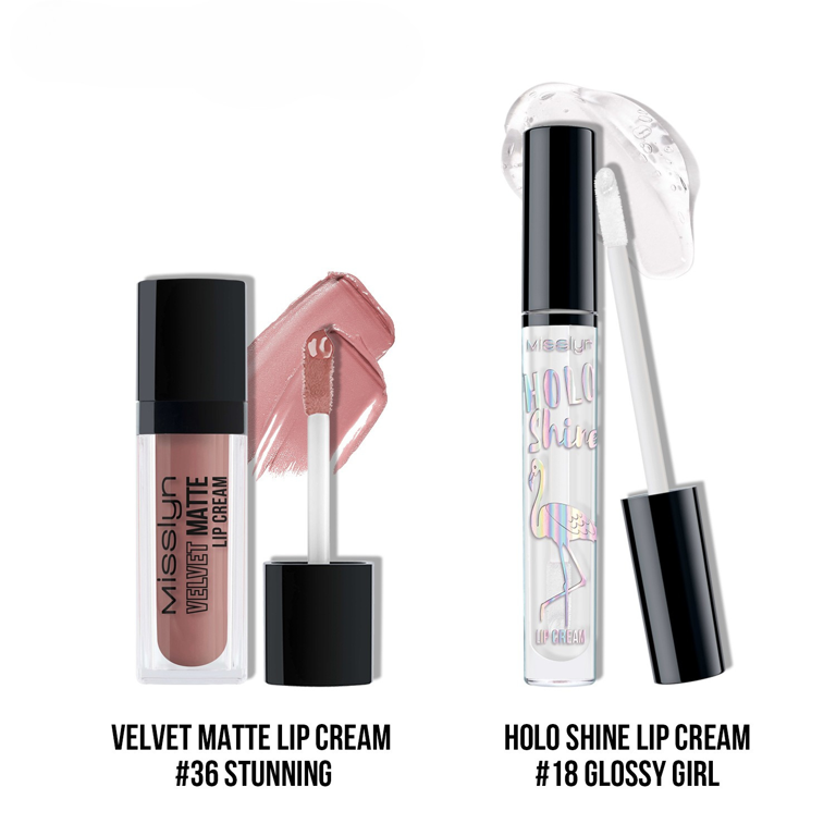HOLO SHINE LIP CREAM & VELVET MATTE LIP CREAM SET
