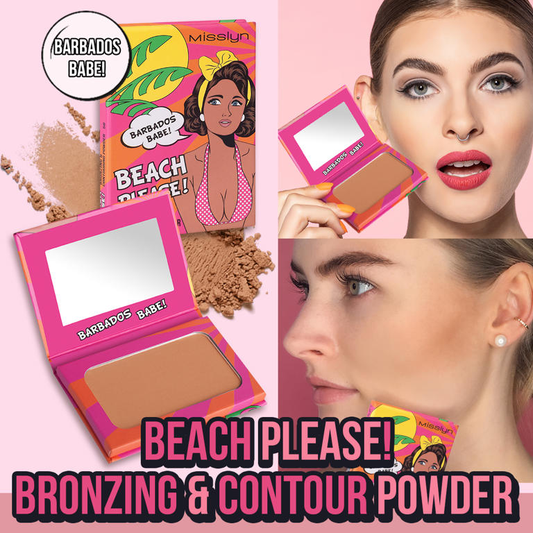 treat me SWEET POWDER BLUSH & PRETTY MERMAID RAINBOW HIGHLIGHTER & BEACH PLEASE! BRONZING & CONTOURING POWDER SET