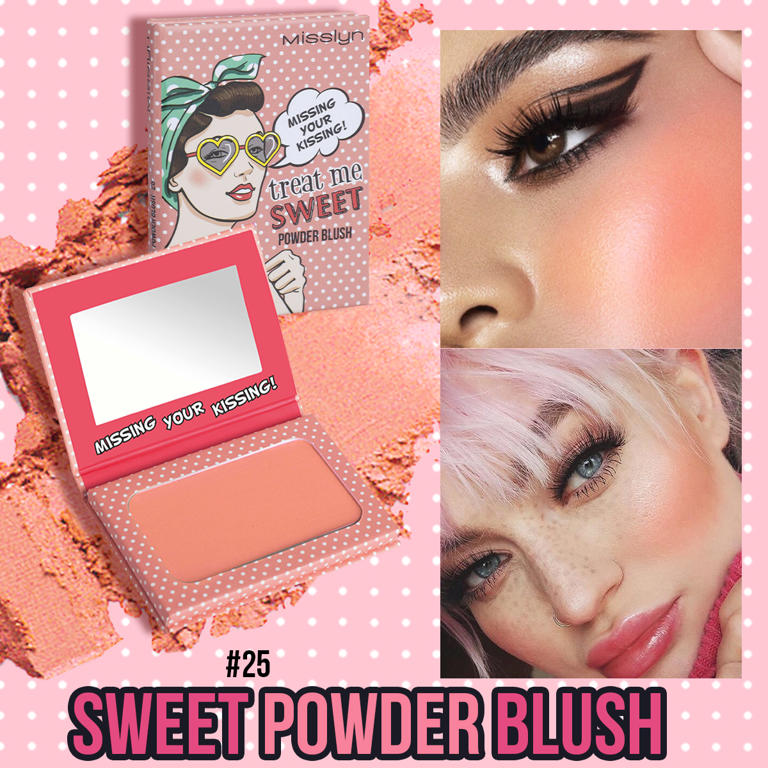 treat me SWEET POWDER BLUSH & PRETTY MERMAID RAINBOW HIGHLIGHTER & BEACH PLEASE! BRONZING & CONTOURING POWDER SET