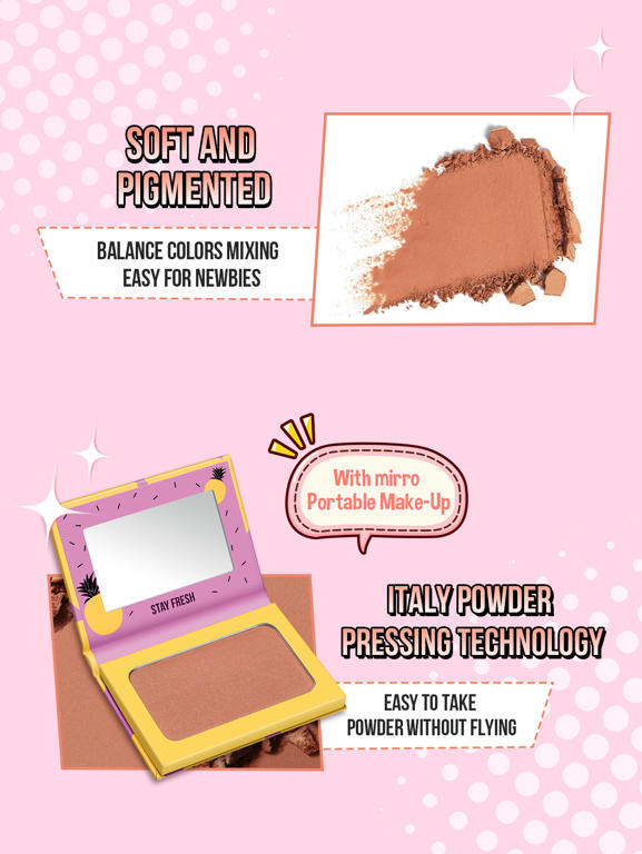 FRUITY BEAUTY STROBING POWDER & TROPICAL TAN BRONZING AND CONTOURING POWDER & POWDER BLUSH SET